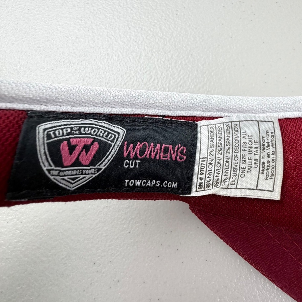 Top of the World Alabama Crimson Tide Womens Visor Crimson Red White Logo Hat - Picture 3 of 4